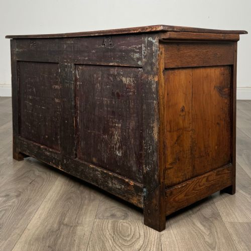 ANTIQUE SMALL 19TH CENTURY MULE CHEST IN OAK - ADDITIONAL PHOTO 5