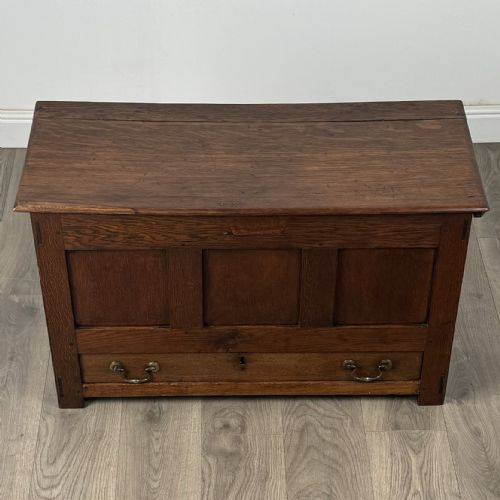 ANTIQUE SMALL 19TH CENTURY MULE CHEST IN OAK - ADDITIONAL PHOTO 8