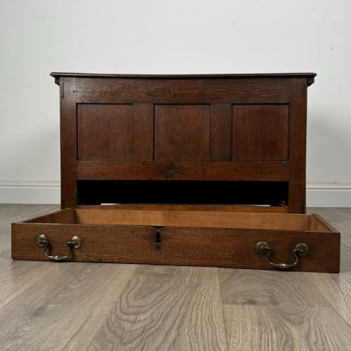 ANTIQUE SMALL 19TH CENTURY MULE CHEST IN OAK - ADDITIONAL PHOTO 10