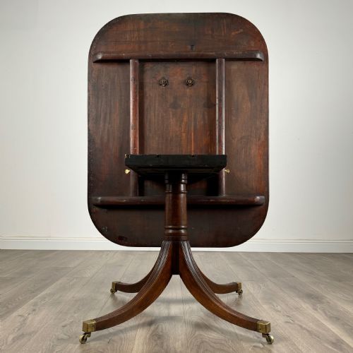 ANTIQUE 18TH CENTURY PLUM PUDDING MAHOGANY TILT TOP TABLE - ADDITIONAL PHOTO 2