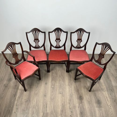 ANTIQUE 20TH CENTURY SET OF 10 HEPPLEWHITE STYLE DINING CHAIRS - ADDITIONAL PHOTO 2