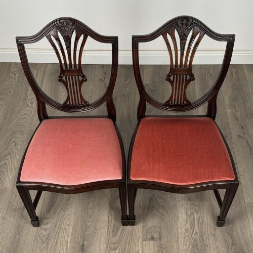ANTIQUE 20TH CENTURY SET OF 10 HEPPLEWHITE STYLE DINING CHAIRS - ADDITIONAL PHOTO 3