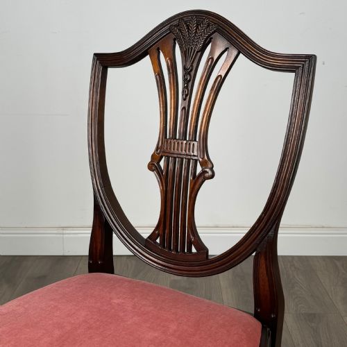 ANTIQUE 20TH CENTURY SET OF 10 HEPPLEWHITE STYLE DINING CHAIRS - ADDITIONAL PHOTO 5