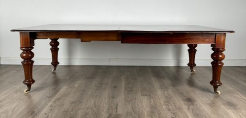 ANTIQUE LARGE 19TH CENTURY DINING TABLE IN MAHOGANY - ADDITIONAL PHOTO 1