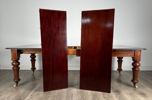ANTIQUE LARGE 19TH CENTURY DINING TABLE IN MAHOGANY - ADDITIONAL PHOTO 2
