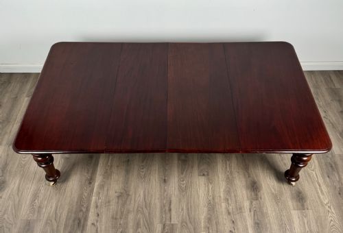 ANTIQUE LARGE 19TH CENTURY DINING TABLE IN MAHOGANY - ADDITIONAL PHOTO 4