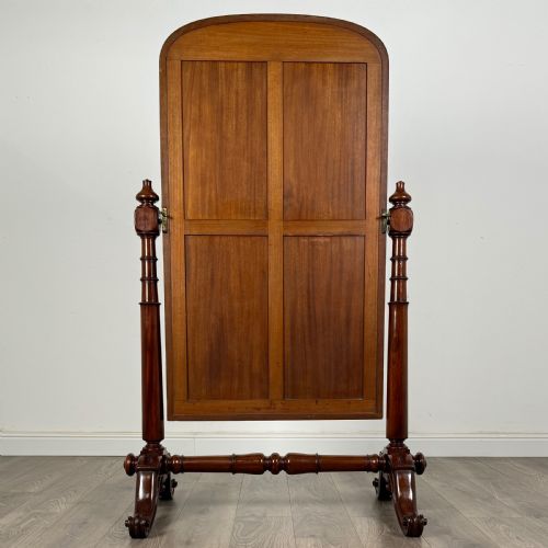 ANTIQUE LARGE 19TH CENTURY FINE QUALITY VICTORIAN CHEVAL MIRROR - ADDITIONAL PHOTO 6