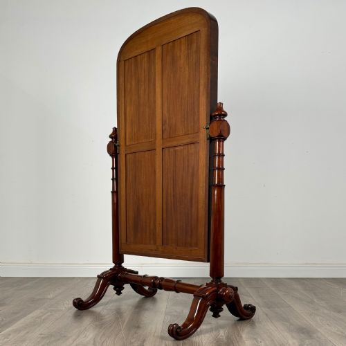 ANTIQUE LARGE 19TH CENTURY FINE QUALITY VICTORIAN CHEVAL MIRROR - ADDITIONAL PHOTO 7