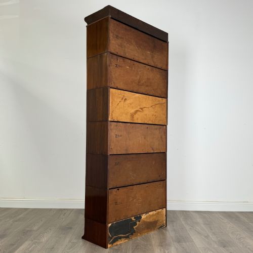 ANTIQUE 20TH CENTURY 6 TIER STACKING BARRISTERS BOOKCASE - ADDITIONAL PHOTO 5