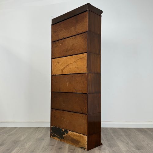 ANTIQUE 20TH CENTURY 6 TIER STACKING BARRISTERS BOOKCASE - ADDITIONAL PHOTO 8