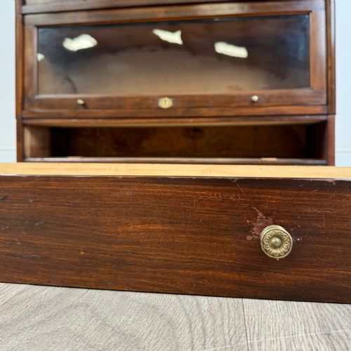 ANTIQUE 20TH CENTURY 6 TIER STACKING BARRISTERS BOOKCASE - ADDITIONAL PHOTO 9