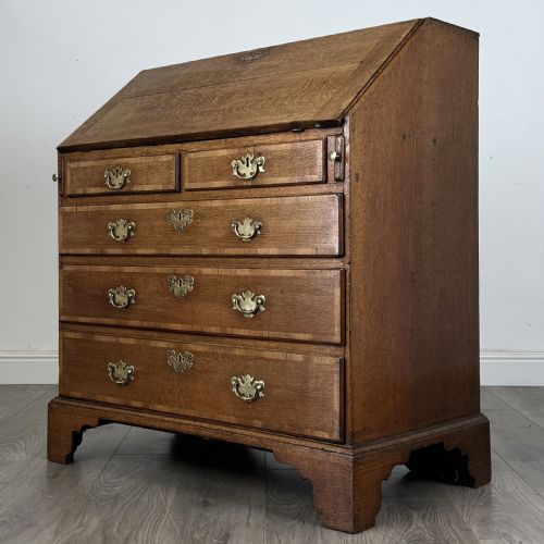 ANTIQUE 18TH CENTURY FINE QUALITY BUREAU IN GOLDEN OAK - ADDITIONAL PHOTO 2