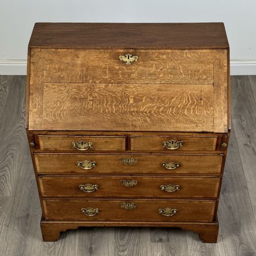 ANTIQUE 18TH CENTURY FINE QUALITY BUREAU IN GOLDEN OAK - ADDITIONAL PHOTO 15