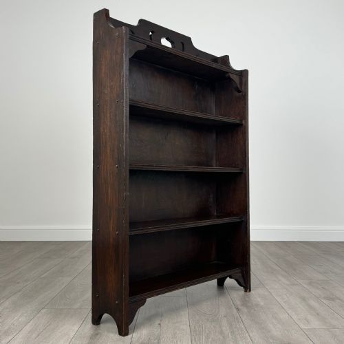 ANTIQUE 20TH CENTURY SMALL ARTS AND CRAFTS BOOKCASE IN OAK - ADDITIONAL PHOTO 7
