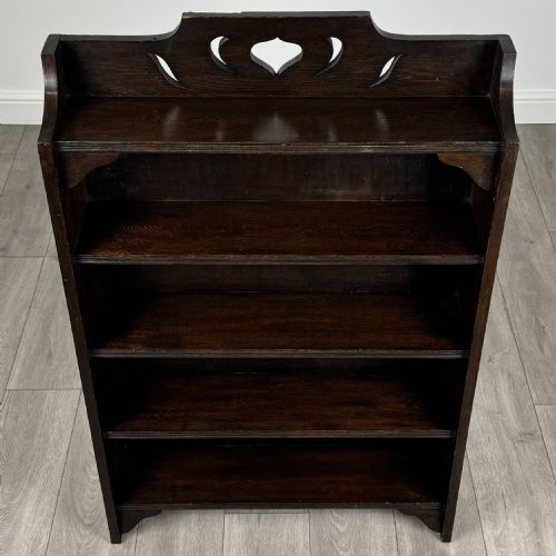 ANTIQUE 20TH CENTURY SMALL ARTS AND CRAFTS BOOKCASE IN OAK - ADDITIONAL PHOTO 8