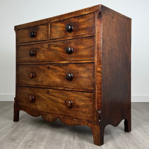 ANTIQUE 18TH CENTURY FINEST QUALITY MAHOGANY CHEST OF DRAWERS - ADDITIONAL PHOTO 1