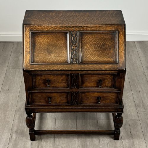 ANTIQUE 20TH CENTURY OAK BUREAU OF GOOD QUALITY - ADDITIONAL PHOTO 7