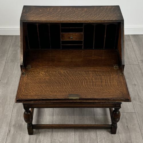 ANTIQUE 20TH CENTURY OAK BUREAU OF GOOD QUALITY - ADDITIONAL PHOTO 9
