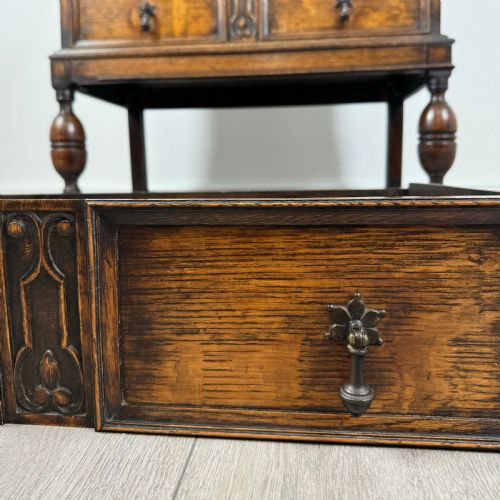 ANTIQUE 20TH CENTURY OAK BUREAU OF GOOD QUALITY - ADDITIONAL PHOTO 12