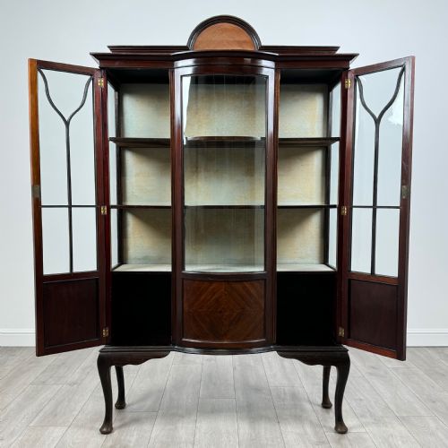 ANTIQUE 20TH CENTURY GLAZED DISPLAY CABINET IN MAHOGANY - ADDITIONAL PHOTO 1