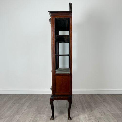 ANTIQUE 20TH CENTURY GLAZED DISPLAY CABINET IN MAHOGANY - ADDITIONAL PHOTO 3