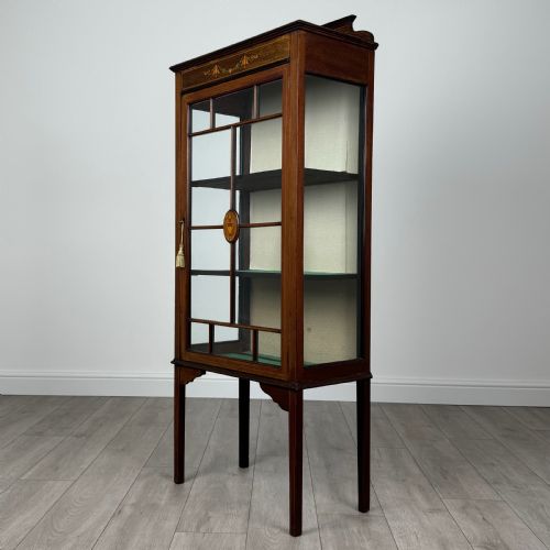ANTIQUE LATE 19TH CENTURY DISPLAY CABINET IN MAHOGANY - ADDITIONAL PHOTO 2