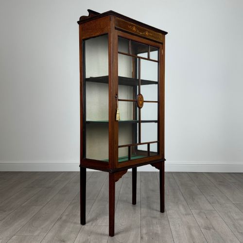 ANTIQUE LATE 19TH CENTURY DISPLAY CABINET IN MAHOGANY - ADDITIONAL PHOTO 8