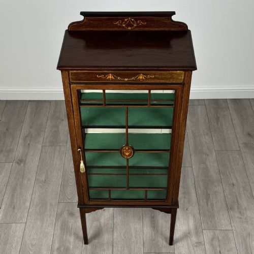 ANTIQUE LATE 19TH CENTURY DISPLAY CABINET IN MAHOGANY - ADDITIONAL PHOTO 9