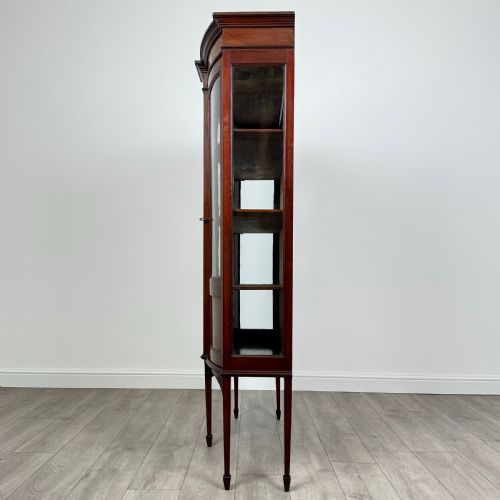 ANTIQUE LATE 19TH CENTURY INLAID DISPLAY CABINET IN MAHOGANY - ADDITIONAL PHOTO 3