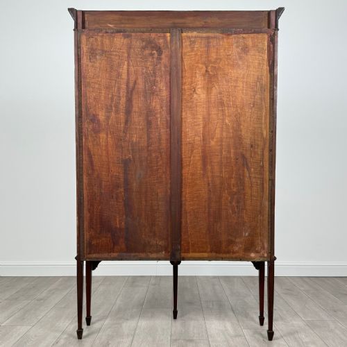 ANTIQUE LATE 19TH CENTURY INLAID DISPLAY CABINET IN MAHOGANY - ADDITIONAL PHOTO 5