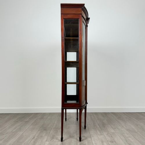 ANTIQUE LATE 19TH CENTURY INLAID DISPLAY CABINET IN MAHOGANY - ADDITIONAL PHOTO 7