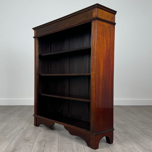 ANTIQUE 20TH CENTURY SMALL OPEN BOOKCASE IN MAHOGANY - ADDITIONAL PHOTO 1