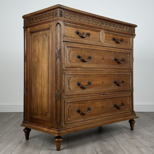 ANTIQUE 19TH CENTURY FRENCH CHEST OF DRAWERS IN WALNUT - ADDITIONAL PHOTO 7