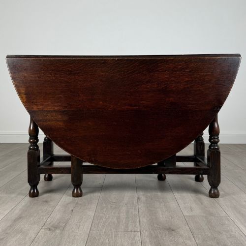 ANTIQUE 20TH CENTURY GATE LEG TABLE IN OAK - ADDITIONAL PHOTO 1