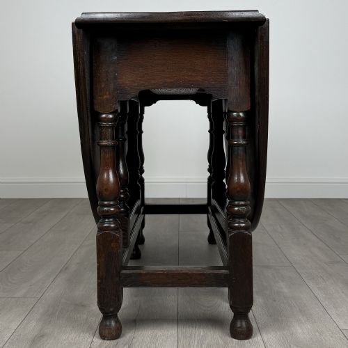 ANTIQUE 20TH CENTURY GATE LEG TABLE IN OAK - ADDITIONAL PHOTO 3