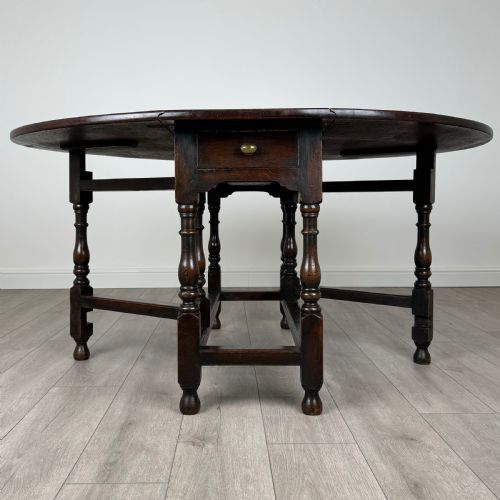 ANTIQUE 20TH CENTURY GATE LEG TABLE IN OAK - ADDITIONAL PHOTO 8