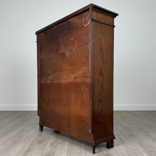 ANTIQUE 19TH CENTURY HEAVILY CARVED OPEN BOOKCASE IN OAK - ADDITIONAL PHOTO 5