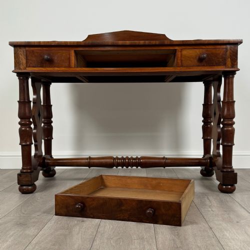 ANTIQUE 19TH CENTURY GOOD QUALITY SIDE TABLE IN MAHOGANY - ADDITIONAL PHOTO 9