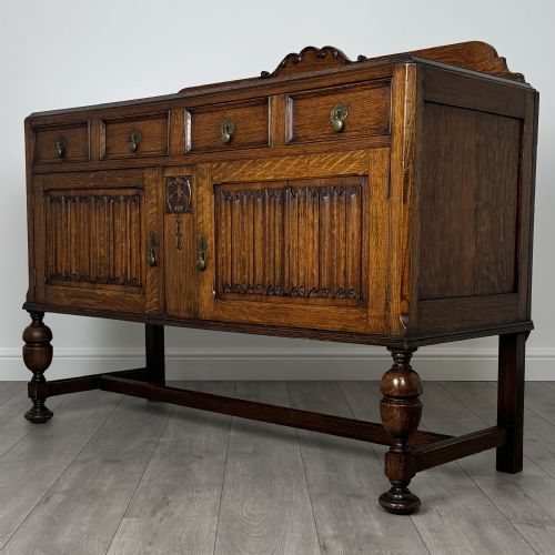ANTIQUE 20TH CENTURY ART NOUVEAU SIDEBOARD IN OAK - ADDITIONAL PHOTO 2