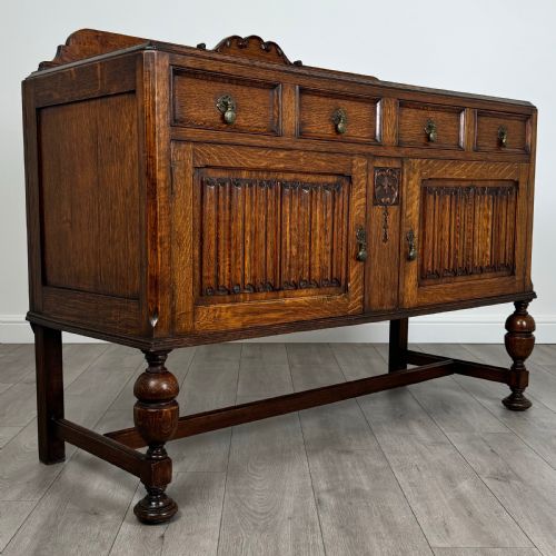 ANTIQUE 20TH CENTURY ART NOUVEAU SIDEBOARD IN OAK - ADDITIONAL PHOTO 9