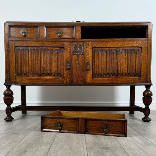 ANTIQUE 20TH CENTURY ART NOUVEAU SIDEBOARD IN OAK - ADDITIONAL PHOTO 10