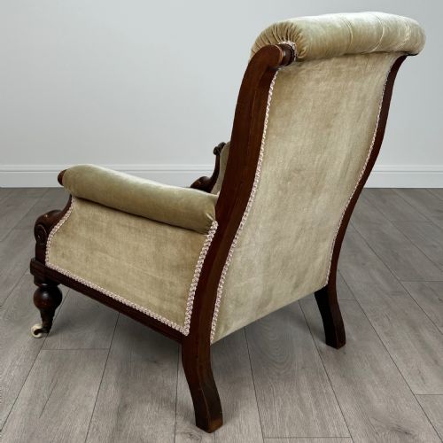 ANTIQUE 19TH CENTURY GOOD QUALITY ARMCHAIR IN MAHOGANY - ADDITIONAL PHOTO 2