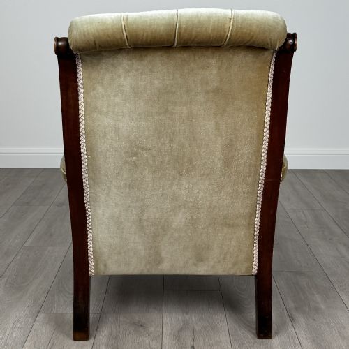 ANTIQUE 19TH CENTURY GOOD QUALITY ARMCHAIR IN MAHOGANY - ADDITIONAL PHOTO 4