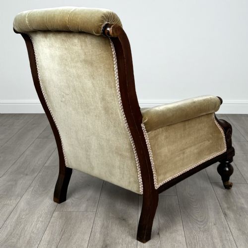 ANTIQUE 19TH CENTURY GOOD QUALITY ARMCHAIR IN MAHOGANY - ADDITIONAL PHOTO 5
