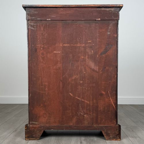 ANTIQUE 19TH CENTURY SMALL INLAID OPEN BOOKCASE IN WALNUT - ADDITIONAL PHOTO 4