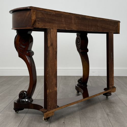 ANTIQUE 19TH CENTURY CONSOLE TABLE IN MAHOGANY - ADDITIONAL PHOTO 4