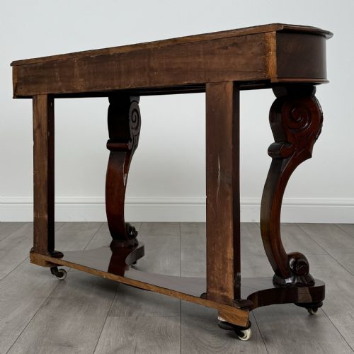 ANTIQUE 19TH CENTURY CONSOLE TABLE IN MAHOGANY - ADDITIONAL PHOTO 6
