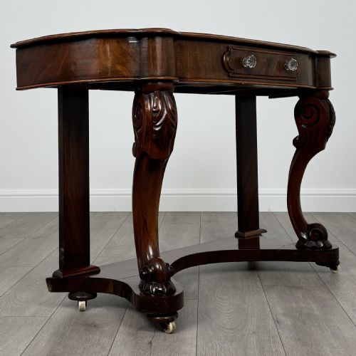 ANTIQUE 19TH CENTURY CONSOLE TABLE IN MAHOGANY - ADDITIONAL PHOTO 7
