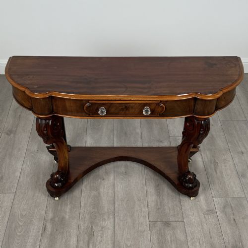ANTIQUE 19TH CENTURY CONSOLE TABLE IN MAHOGANY - ADDITIONAL PHOTO 8