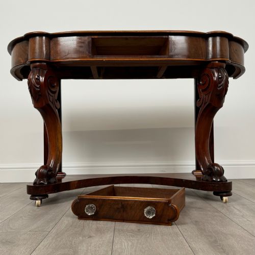 ANTIQUE 19TH CENTURY CONSOLE TABLE IN MAHOGANY - ADDITIONAL PHOTO 9